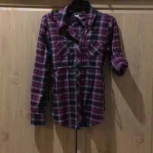 NWOT Fire Los Angeles Plaid Button Down Shirt